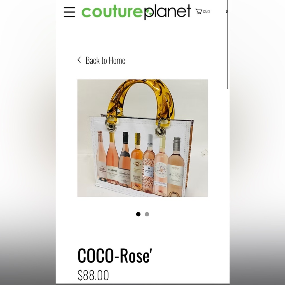 Couture Planet Wine Bottle Print Tote